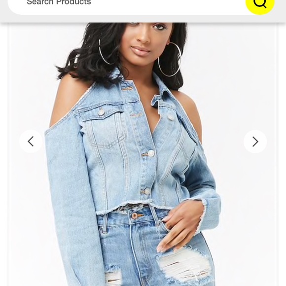 Forever 21 Jackets & Blazers - Open shoulder jean jacket